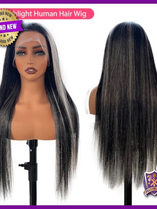 13x4 HD Lace Front Human Hair Wig 150% Density Pre Plucked Glueless main image 5
